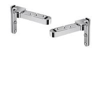 Gettimore Bisagra giratoria ajustable 3D con eje giratorio hacia arriba y hacia abajo, bisagra oculta de aleación de zinc para un funcionamiento suave y silencioso, color plateado (paquete de 2)