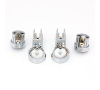 Gettimore Bisagras para mampara de ducha de cristal de 6 mm, juego de soportes de bisagra de baño en ABS cromado, montaje izquierdo y derecho para mampara de ducha, soporte resistente para renovación