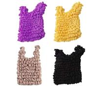 Gettimore Bolsa elástica de burbujas reutilizable de gran capacidad para compras y viajes, color negro