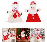 Gettimore Bolsas festivas de Navidad con cordón: bolsas reutilizables para dulces de Navidad para alegría