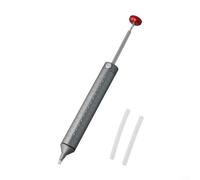 Gettimore Bomba desoldadora con ventosa de soldadura potente para succión al vacío y boquilla de silicona resistente al calor, reparación de PCB, cuerpo de metal, plata, 22 cm