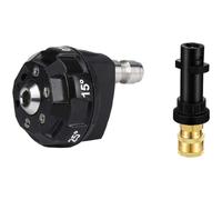 Gettimore Boquilla ajustable 6 en 1 para lavadoras a presión Kärcher K2-K7, conector hembra de latón de conexión rápida de 1/4 pulgadas para accesorios de lavadora de alta presión, conector seis en