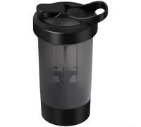 Gettimore Botella mezcladora eléctrica de proteínas de 600 ml, taza de mezcla automática con recipiente de almacenamiento, licuadora de fitness recargable USB-C para gimnasio, viajes, polipropileno de