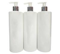 Gettimore Botellas vacías recargables de PET de 500 ml, dispensadores de loción a prueba de fugas para champú, acondicionador, gel de ducha, jabón de manos, jabón de platos, enjuague bucal, paquete de