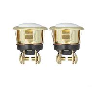 Gettimore Botón de timbre iluminado con cable para reemplazo con LED blanco, carcasa de metal, 2 piezas para timbre de puerta, kit de timbre de fácil instalación