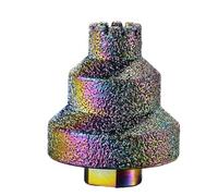 Gettimore Broca escalonada de 20/35/50 mm con rosca M10, flauta recta para madera, aluminio, láminas de metal, azulejos y molienda de mármol