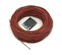 Gettimore Cable de calefacción de suelo de fibra de carbono de 12 K, 33 ohmios/m, 25 W/M, bobina de alambre aislada de silicona