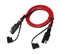 Gettimore Cable de extensión SAE a SAE de 14 AWG, arnés de cables de desconexión rápida para panel solar, 0,5 m/1 m/2 m, negro y rojo