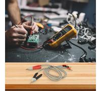 Gettimore Cable de prueba de medidor LCR con clips Kelvin, conectores banana chapados en oro, 850 mm de largo para pruebas de energía, para GTL-108A/9287-10/GOM-801G