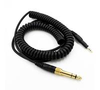 Gettimore Cable de repuesto para auriculares Audio-Technica ATH-M40x y ATH-M50x, cable espiral negro, 14 m