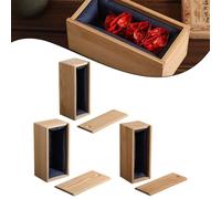 Gettimore Caja de almacenamiento de madera con tapa deslizante, cajón extraíble de 20 x 10 x 8 cm para recuerdos, boda o regalo de Nochebuena