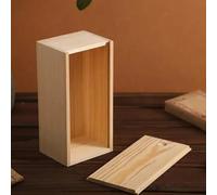 Gettimore Caja de almacenamiento de madera con tapa deslizante, cajón extraíble para recuerdos, boda, Nochebuena, madera de pino natural, 14,5 x 7,5 x 4,5 cm y 20 x 10 x 6,5 cm