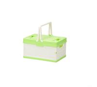 Gettimore Caja de almacenamiento plegable PP Organizador plegable para maletero de coche, picnic, juguetes y regalos, compacto 25 x 17,2 x 14,6 cm, contenedor de ahorro de espacio, rojo (verde)