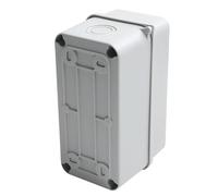 Gettimore Caja de distribución de energía de 3 vías, 2 unidades, caja de conexiones impermeable con clasificación IP65 para proyectos eléctricos, caja de riel montado en la pared, ABS blanco