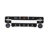 Gettimore Calcomanías de vinilo para reparación de botones de control de clima A C para Ford S-Max, restaura símbolos desgastados con transmisión de luz para panel de aire acondicionado de coche