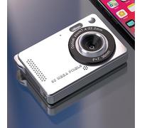 Gettimore Cámara digital 4K de 50 MP con zoom óptico de 16X y pantalla LCD de 2.8 pulgadas, sensor CCD para vlogging, compatible con tarjeta TF de 64 GB, diseño compacto portátil blanco