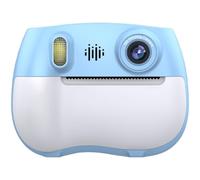 Gettimore Cámara digital infantil 1080P con pantalla de 2.4 pulgadas, doble lente de 12 MP, impresora fotográfica de impresión térmica para niños, recargable de 1500 mAh, material seguro para edades