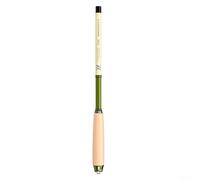 Gettimore Caña de pescar telescópica de fibra de carbono con mango de madera maciza para carpa, salmón y trucha, poste portátil ligero de 1,2 m/1,6 m/2 m, verde (1,6 m)