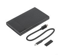 Gettimore Carcasa de disco duro SATA SSD de 2.5 pulgadas USB 3.2 con pantalla HD, transferencia de datos de 5 Gbps, funda de disco duro compatible con Windows para Mac OS para, negro (C-C)