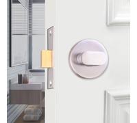 Gettimore Cerradura de puerta de acero inoxidable con indicador de vacío ocupado con perno de privacidad para inodoro