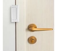 Gettimore Cerradura de refuerzo de puerta, pestillo de metal resistente a 800 libras para seguridad del hogar, fácil de instalar, no requiere herramientas, para vivir solo, color negro