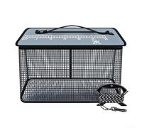 Gettimore Cesta de pesca de secado rápido con línea de nailon de 5 m, flotante para mantener a los peces vivos, cubo de pesca plegable Sea Rock Shore, 45 x 26 x 26 cm (45 cm)