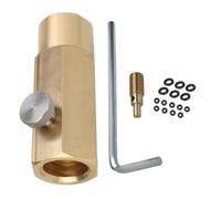 Gettimore Conector de inflado de CO2 con válvula de control para fabricantes de refrescos, adaptador TR21-4 a W21.8-14, latón y acero inoxidable para transferencia de gas a prueba de fugas