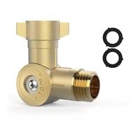 Gettimore Conector de manguera giratorio resistente de 0.75 pulgadas | Conector de manguera giratorio de metal de 3/4 pulgadas con rotación de 180° y 360°, adaptador de grifo de agua resistente a