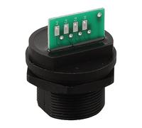Gettimore Conector impermeable para interruptor de red para pantalla LED y comunicación al aire libre, clasificación IP67, compatible con CAT6A, modelo E13T-FR6-PWF