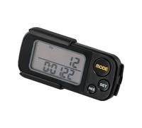 Gettimore Contador de pasos con clip y cordón, rastrea pasos, distancia, calorías, tiempo de ejercicio, memoria de 30 días, pantalla grande, color negro