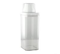 Gettimore Contenedor de detergente para ropa con tapa de doble sellado y taza medidora para un almacenamiento fácil y seguro del detergente en polvo (1500 ml)