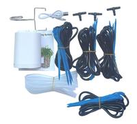 Gettimore Controlador automático de bomba de riego para plantas de interior, sistema de riego por goteo recargable de 3,7 V con 8 cabezales de goteo, manguera de 2 m, detección de bajo voltaje 4