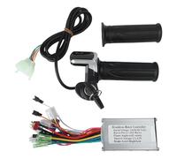 Gettimore Controlador de motor sin escobillas y pantalla LCD, kit de manillar del acelerador para bicicleta eléctrica de 24 V/36 V/48 V 250 W, carcasa de aleación de aluminio de 15 A con crucero y