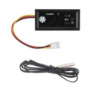 Gettimore Controlador de temperatura del ventilador PWM de 12 V CC con pantalla digital y múltiples opciones de sonda para un monitoreo preciso del sistema de refrigeración C