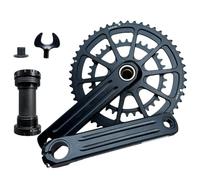 Gettimore Crackset para bicicleta de carretera, plegable para bicicleta y bicicleta de engranaje fijo con brazo de manivela de 165 mm con patas de manivela izquierda y derecha, plato, tornillo y llave