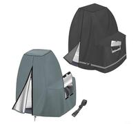 Gettimore Cubierta de bomba de filtro de arena Oxford 420D para INTEX de 12-16 pulgadas, 25.9x24.4x28.3 pulgadas, impermeable, para exteriores, para protección con hebilla, negro (gris)