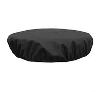 Gettimore Cubierta de tela Oxford 600D para exteriores, impermeable, para cuenco de fuego redondo integrado, protector de jardín y patio, negro (32 x 4 pulgadas) (56 x 4 pulgadas)