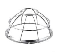 Gettimore Cubierta protectora para detector de hierro, soporte de jaula de rociador de incendios con malla de alambre, protector de seguridad de metal para el hogar y el comercial, plata, 13,2 x 6,5