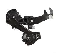 Gettimore Desviador trasero de bicicleta de montaña de aleación de aluminio para bicicletas de 7, 9, 21, 27 velocidades, cambio suave y silencioso con protección de cadena estable, color negro