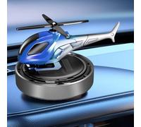 Gettimore Difusor de aire purificador de aire con panel solar, diseño de helicóptero giratorio, perfumado para el interior del vehículo, difusor de aroma ABS compacto para coches, mesas, encimeras