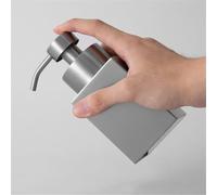 Gettimore Dispensador de jabón espumoso de acero inoxidable de 200 ml para baño y cocina con bomba de recarga fácil