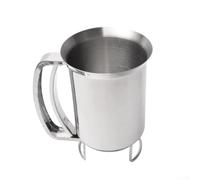 Gettimore Dispensador de masa de acero inoxidable, herramienta de mezcla y separación para panqueques, tartas y pastelería