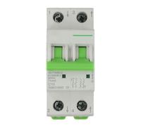 Gettimore Disyuntor solar fotovoltaico 2P 550 V CC 6-63 A tipo C para riel DIN, corriente nominal de 10 A, carcasa de plástico blanco