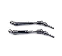Gettimore Ejes de transmisión delanteros y traseros de metal mejorados para Traxxas Slash 4x4 Rustler Stampede 1/10 modelos RC, acabado plateado