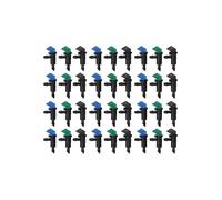 Gettimore Emisores de goteo eficientes para riego de jardín, ahorro de agua, caudal de 1/2/4 GPH en azul/negro/verde, compatible con tubos de polietileno de 4/7 mm, paquete de 60 o 300