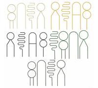 Gettimore Enrejado de metal para plantas, 34 x 10 cm, formas irregulares, paquete de 4 para vides de interior y exterior, rosas, filodendros (dorado)