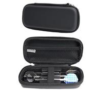 Gettimore Estuche duro de EVA para accesorios con base de soporte interior para punta de acero, punta suave y punta de plástico, capacidad para 3 dardos, ejes, vuelos, puntas y accesorios, color negro