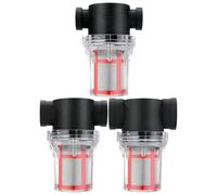 Gettimore Filtro de agua NPT hembra en línea con cuenco transparente y pantalla de acero, colador de sedimentos para manguera de jardín, lavadora a presión y limpieza de caravanas