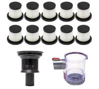 Gettimore Filtros HEPA de la taza del polvo del aspirador para YTWO 10KPa 150W 5/10/1 piezas, mantenimiento fácil para un rendimiento óptimo de limpieza (C)