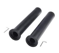 Gettimore Funda adaptadora de barra que convierte poste de placa de peso de 1 a 2 pulgadas, para convertidor de barra de polipropileno con cierre para gimnasio en casa, color negro (paquete de 2)